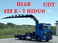 DAF XF 95.480 PLATFORMA 6,80 m + HIAB 422 E - 7 HIDUO + PILOT * STAN BDB