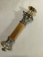 Stara cynkalowo-mosiężna kolumna do lampy naftowej 17 cm