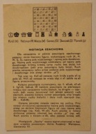 NOTACJA SZACHOWA - ETYKIETA ZAPAŁCZANA
