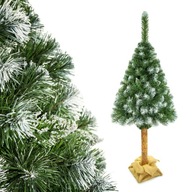 CHOINKA SZTUCZNA NA PNIU NATURALNYM JAK ŻYWA GĘSTA OŚNIEŻONA 180cm JUTA