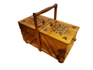 Duża drewniana niciarka XL - kolor dąb