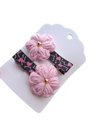 Spinki do włosów kwiatki szydełkowe handmade 2 szt.