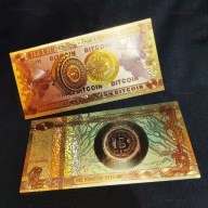 Złoty Banknot Kolekcjonerski BITCOIN 100 BTC UNC Prezent Smart blikshop