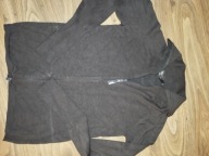 Sweter damski na zamek brązowy L