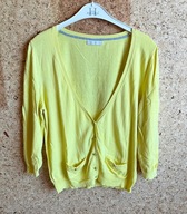 Żółty sweter, kardigan