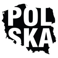 Naklejka bez tła napis POLSKA w konturach poskiej ziemii GravArt