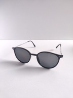 Fashion okulary przeciwsłoneczne klasyczne czarne okrągłe UV400 modne trend