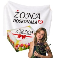 PREZENT NA DZIEŃ KOBIET RĘCZNIK Z HAFTEM DLA DZIEWCZYNY ŻONY NIEJ ŚLUBNY