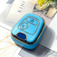 Niebiesko-złote etui kluczyk PEUGEOT 106 107 206 CITROEN C1 C2 TOYOTA Aygo
