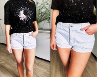 SZORTY SPODENKI JEANSOWE BIAŁE STRADIVARIUS 38 M