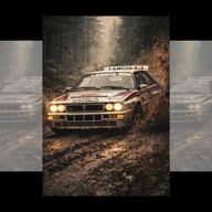 Plakat Motoryzacyjny Lancia Delta Integrale