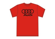 Koszulka czerwona z nadrukiem logo Audi