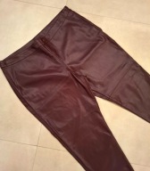 Spodnie eco-skóra w kolorze burgundowym roz. 48/50