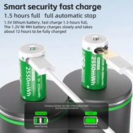 Akumulator litowo-jonowy CR123A 3V 2550mWh 2szt. USB C