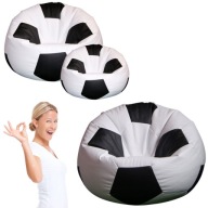 PUFA PIŁKA NOŻNA OKRĄGŁA OGRODOWA DO POKOJU PRZEDPOKOJU DUŻA 100CM XXL