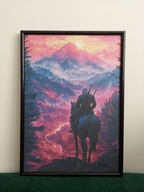 Wiedźmin – Plakat A3 w Ramce | Fan Art | Styl Fantasy | Wzory do wyboru