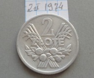 2 złote z 1974 roku , JAGODY , ŁADNE