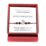Bransoletka KOZIOROŻEC znak zodiaku kamienie naturalne turmalin kwarc
