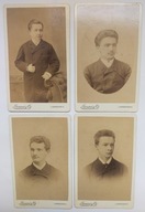 Stare cztery fotografie Leonard i Cie. dawniej M. Fajans Warszawa XIX wiek