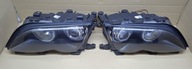 BMW 3 E46 99-03 COUPE CABRIO LAMPA PRAWA LEWA PRZÓD ANGEL EYES BLACK