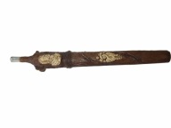UNIKAT - EGZOTYKA = STARA KARAFKA = MIECZ w POCHWIE = szkło grawer 72cm