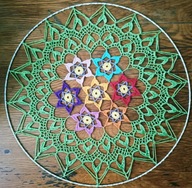 Wyprzedaż-Serwetka .szydełk.na obręczy met.50 cm