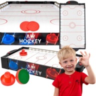 CYMBERGAJ STÓŁ DO GRY AIR HOCKEY POWIETRZNY HOKEJ DLA DZIECI GRA 58CM XXL