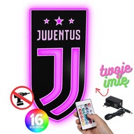 HERB JUVENTUS TURYN LED DEKORACJA ŚCIENNA PREZENT DLA NIEGO DO POKOJU BIURA
