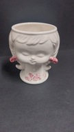 Mały ceramiczny wazonik popiersie dziewczynki design
