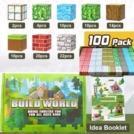 KLOCKI MAGNETYCZNE SZEŚCIANY 120 EL. + 2 LUDZIKI MOCNY ZESTAW KONSTRUKCYJNY