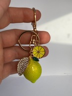 brelok cytryna z cyrkoniami.