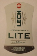 ETYKIETA - LECH - PREMIUM LAGER - LITE Z CHMIELEM - CASCADE