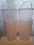 WIADRO WIADERKO PLASTIKOWE Z POKRYWĄ SPOŻYWCZE - ATEST PZH - 3 l - 15 SZTUK