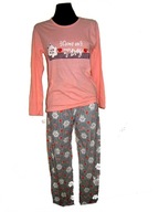 Piżama damska DŁUGI RĘKAW długie spodnie 100% BAWEŁNA r. M