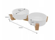 Zestaw dwóch misek ceramiczna - ZooVentus biały 0,8 l