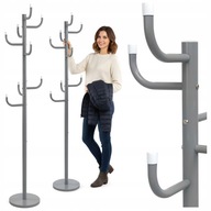 Wieszak stojący metal Gockowiak szary na ubrania stojak kurtki Loft duży
