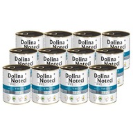 ZESTAW Dolina Noteci karma MOKRA dla psów dorosłych PSTRĄG puszka 12x 800g