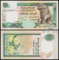 BNA - SRI LANKA 10 Rupii 2006 seria M/578 nr 129323 # P108f # XF++