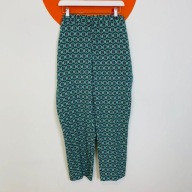 H & M spodnie zielone wzór cygaretki print butelkowe boho