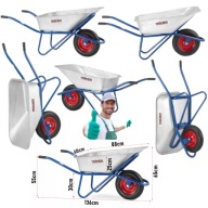 TACZKA OGRODOWA HIGHER 130L OCYNKOWANA 1 KOŁO ŁADOWNOŚĆ 210KG WYTRZYMAŁA