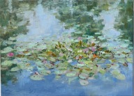 Na wodzie" obraz olejny na płótnie 30x40cm , oryginał Garncarek Al,,,