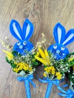 Palmy Wielkanocne Zajączek dla Dzieci Kolorowa Ręcznie Wykonana