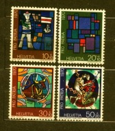 SZWAJCARIA** Pro Patria, witraże Mi 925-28