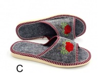 KAPCIE PANTOFLE DAMSKIE FILCOWE LACZKI Komfortowe Domowe 39