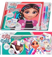 Kolorowanka z Naklejkami STYLISTKA FRYZUR Top Model + 2x KREDA DO WŁOSÓW