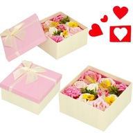 FLOWER BOX 15 RÓŻ KWIATÓW MYDLANYCH W PUDEŁKU DLA NIEJ WALENTYNKI KOBIETA