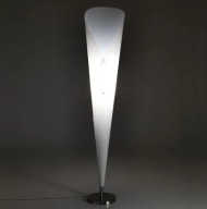 Nowoczesna lampa podłogowa niklowa salon Big Light