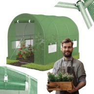 TUNEL FOLIOWY SZKLARNIA 2X3.5M OGRODOWY OGRODOWA STELAŻ MAŁY FOLIA ZESTAW