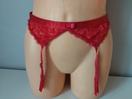 Śliczny markowy pas do pończoch soczysta czerwień H & M EUR S