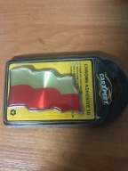 Flaga POLSKA 3d Chromowana na auto-motor-bus